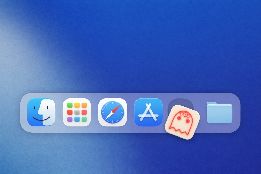 Invisible on dock